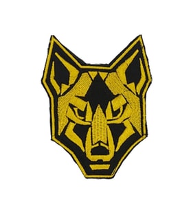 Single Sword Nakış Patch - Kurt Peç SİYAH-SARI