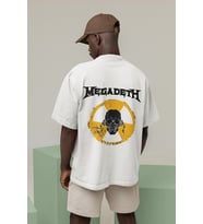 Müzik Grubu Megadeth Baskılı Unisex Oversize Rock Metal Tişört