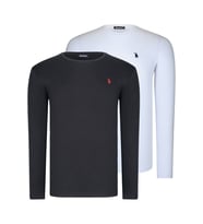 İKİLİ SET T8588 DEWBERRY YUVARLAK YAKA ERKEK SWEATSHIRT-BEYAZ-SİYAH