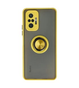 Xiaomi Redmi Note 10 Pro Kılıf Montreal Yüzüklü Silikon Kapak - Sarı