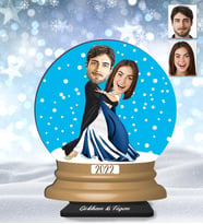 Kişiye Özel Sevgili Ahşap Küre Biblo-11