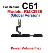 Realme  C61  4G 5G Açık KAPALI On-Off yan ses Güç Sesi Esnek Şerit Tuşları Yedek