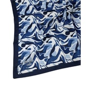 Vav İpek Kadın Micro Twill Sport Desenli Eşarp (Lacivert)