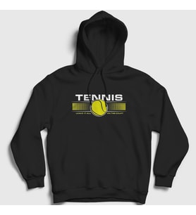 Presmono Unisex Siyah Court Spor Tennis Tenis Kapüşonlu Sweatshirt 331827tt