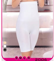 Beyaz Kadın Göğüs Altı Yüksek Bel Uzun Paçalı Toparlayıcı Korse S-XL 2006