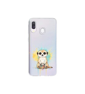 Samsung Galaxy A40 ile Uyumlu Splash Mirket Tasarımlı Şeffaf Silikon Kılıf