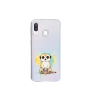 Samsung Galaxy A40 ile Uyumlu Splash Mirket Tasarımlı Şeffaf Silikon Kılıf