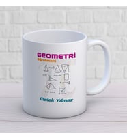 Kişiye Özel Meslek Geometri Öğretmeni Hediyelik Kupa Bardak