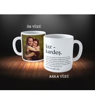 Fotoğraflı Kız Kardeş Kupa Bardak
