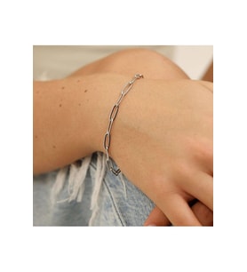 Çelik Bileklik Unisex Ataç Model Hediyelik Çelik Bileklik (Gri)