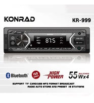 KONRAD KR-999 4X55 WATT ÇİFT USB SD-MMC-FM BLUETOOTH OTO TEYP