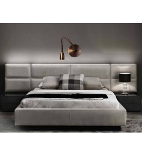 MYLİGHTS ESKİTME SPRALLİ LED APLİK OKUMA LAMBASI 3W LED GÜN IŞIĞI AMPULLÜ (Eskitme Altın)