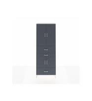 Arges Dolap 4 Raflı 3 Çekmeceli 4 Kapaklı 88x30x243 Aytaşı-Antrasit