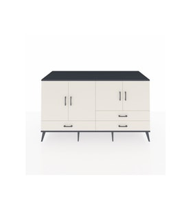 Kronos Konsol 5 Raflı 3 Çekmeceli 4 Kapaklı 176x59x99 Antrasit-Aytaşı