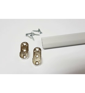 Gardırop Elbise Askı Borusu Alüminyum Dolap Borusu Oval 70 cm ve 2 Adet Boru Başlığı