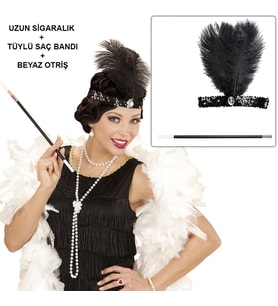 Retro Charliston Aksesuar Seti – Gatsby Kostüm Seti
