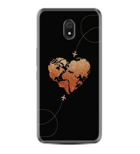 Xiaomi Redmi 8A 8 Pro 9C 9T 10C 11T Pro Kılıf Desenli Silikon Plane Heart 1721