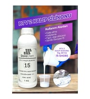 Yüksek Kalite 1. Sınıf RTV 2 Kalıp Silikonu 1 KG BEYAZ 15 SHORE