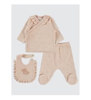 Civil Baby Kız Bebek Zıbın Takımları 0-6 Ay Pudra