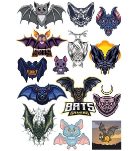 Yarasa Sticker Set 15 Parça Telefon, Tablet, Defter, Laptop Sticker