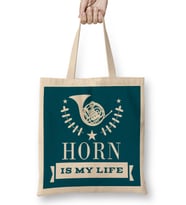 French Horn Band Gift Müzik Bez Çanta Uzun Saplı