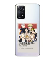 Redmi Note 12 Pro 4G Uyumlu Tokyo Revengers Poster Tasarımlı Şeffaf Telefon Kılıfı