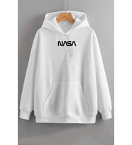 Unisex Nasa Baskılı Sweatshirt (A.Beyaz)