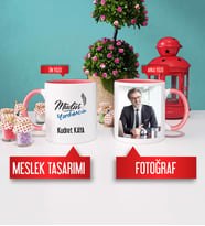 Müdür Yardımcısı Kupa Bardak Pembe Fotoğraflı