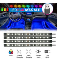 USB Girişli Ayak Altı Led Sese Duyarlı Led Müziğe Duyarlı 12 Led