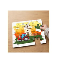 Traktör - Yel Değirmeni Tasarımlı 24 Parça Ahşap Çocuk Puzzle MPK1139