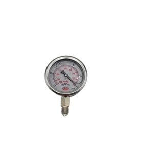 Vakummetre Gliserinli Alttan Çıkışlı Q63 - 0 - 1 - 760 Bar 1/4