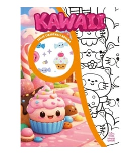 Kawaii ;Çıkartmalı Boyama Kitabı