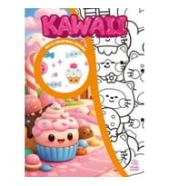 Kawaii ;Çıkartmalı Boyama Kitabı