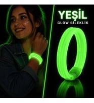 Yeşil Kalın Glow Bileklik – Kırılarak Yanan Parti ve Festival Bilekliği