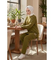 Arma Detaylı İkili Takım 1730 - Yağ Yeşili