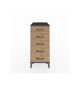 Kronos Komodin 5 Çekmeceli 44x59x96 Antrasit-Çam