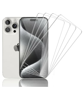  İphone 15 Pro Max Uyumlu 2 Adet Temperli cam 9H sertlik 2.5D Ekran koruyucu 