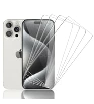  İphone 15 Pro Max Uyumlu 2 Adet Temperli cam 9H sertlik 2.5D Ekran koruyucu 