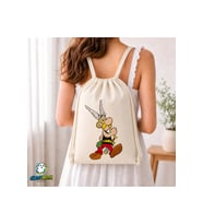 Asterix Büzgülü Keten Çanta C020