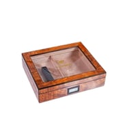 Cohiba Kahverengi Camlı Sedir Humidor Puro Kutusu - TR9823