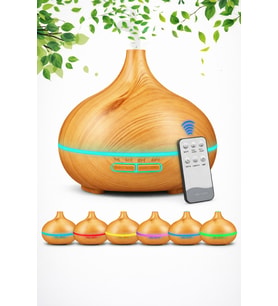 550 ml Uzaktan Kumandalı Ultrasonik Aroma Difüzörü ve Renkli LED Işık