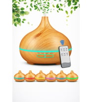 550 ml Uzaktan Kumandalı Ultrasonik Aroma Difüzörü ve Renkli LED Işık