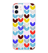 PrintiFy Apple  iPhone 12 ile Uyumlu 1mm Slim Fit Water Color 1 Baskılı Şeffaf  Kılıf