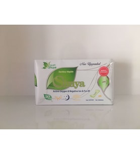 SHUYA aktif oksijen, far-IR ve negatif iyonlu Günlük Kadın Pedi (155mm) – 5 PAKET (150 yaprak ped)