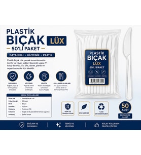 Plastik Bıçak Lüx 50'li Paket