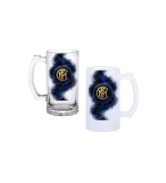 Ghostbastır Design Inter Milan Kulplu Bira Bardağı Buzlu veya Şeffaf Seçenekli 0109