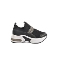 Ayakmod Siyah Beyaz Anorak Taşlı Kadın Sneaker 702307 Z (Siyah - Beyaz)