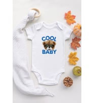 Özel Tasarım Lisanslı Cool Baby Sevimli Ayı Bebek Body Beyaz Bebek Badi Zıbın