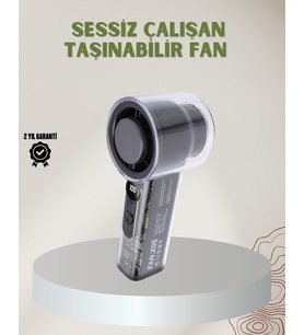100 Kademeli Ayarlanabilir Mini Fan  Dijital Ekranlı Serinletici