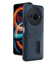 Redmi A3 4G Kılıf Sara Kartvizitli Deri Kılıf - Lacivert